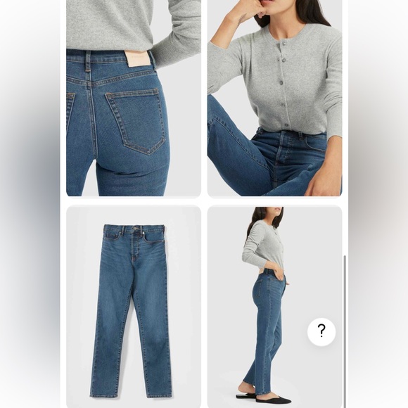 Everlane Authentic Stretch High-Rise Skinny Mid Blue - Picture 3 of 13